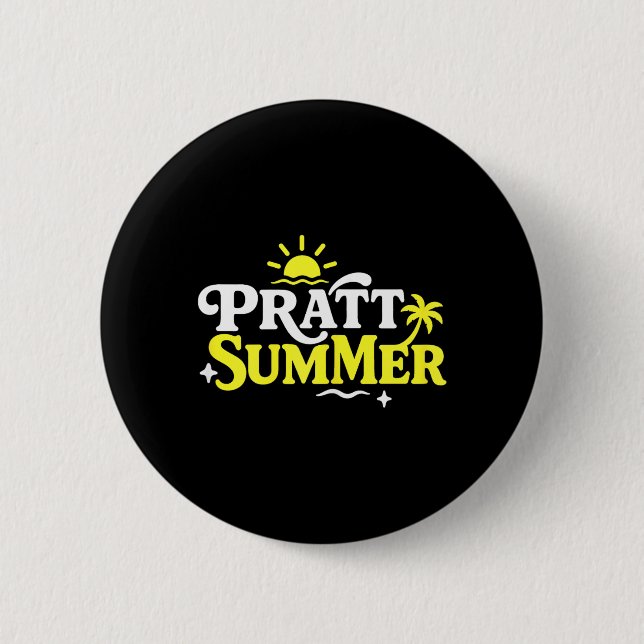 Badge Rond 5 Cm Conception Graphique Drôle Pratt Été (Devant)