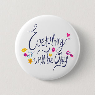 Badge Rond 5 Cm Conception graphique pour enfants : des phrases mi