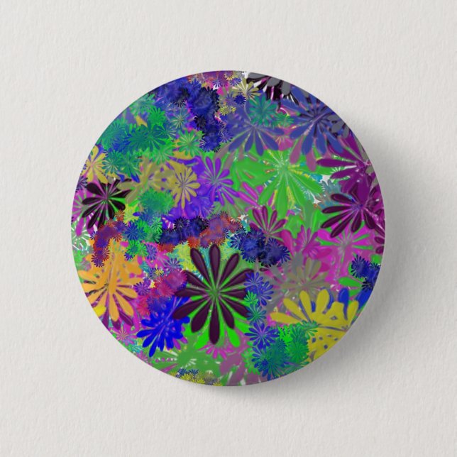 Badge Rond 5 Cm Conception hippie de flower power (Devant)