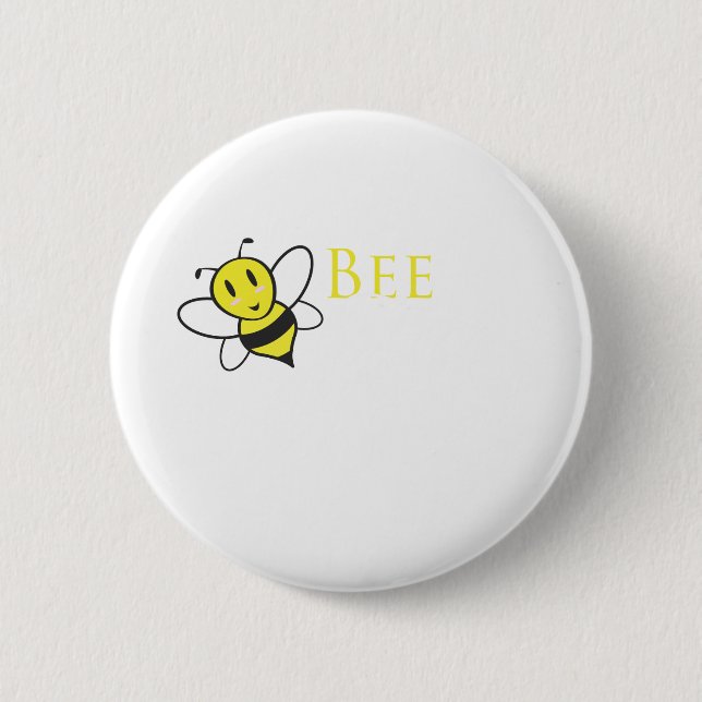 Badge Rond 5 Cm Conception inspirée libre d'abeille (Devant)