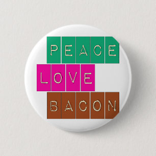 Badge Rond 5 Cm Conception lumineuse de couleurs de lard d'amour