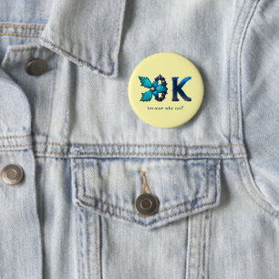 Badge Rond 5 Cm Conception « OK » personnalisée