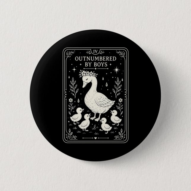 Badge Rond 5 Cm Conception Outnumbered 8 (Devant)