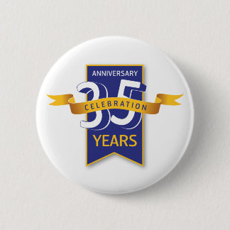 Badge Rond 5 Cm Conception pour le 35e anniversaire