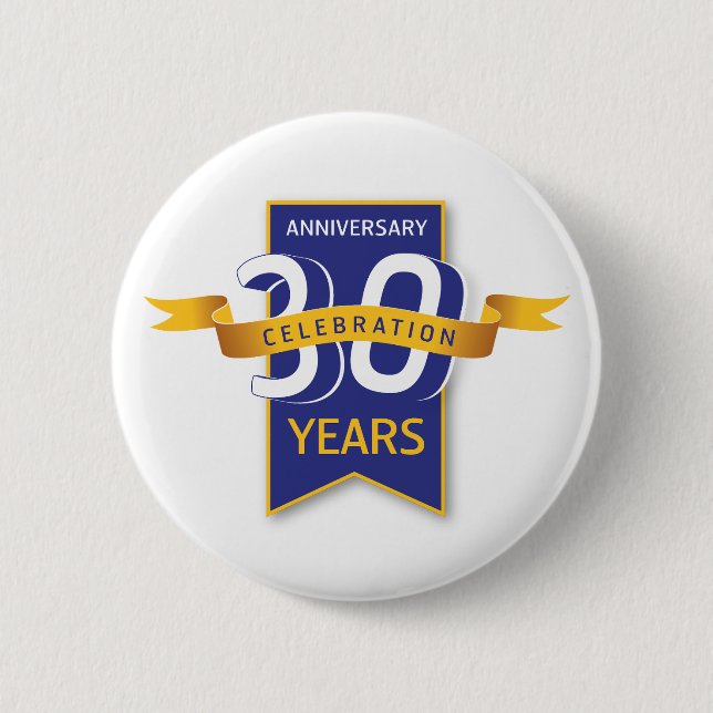 Badge Rond 5 Cm Conception pour les 30 Ans de Mariage (Devant)