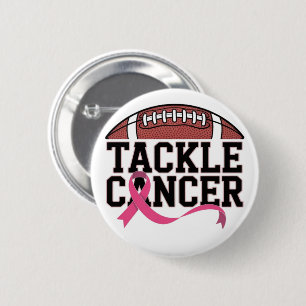 Badge Rond 5 Cm Conception Ruban Rose Lutte Contre le Cancer