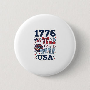 Badge Rond 5 Cm Conception vectorielle coquette patriotique USA 17