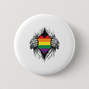 Badge Rond 5 Cm Conception vectorielle de chemise déchirée de fier