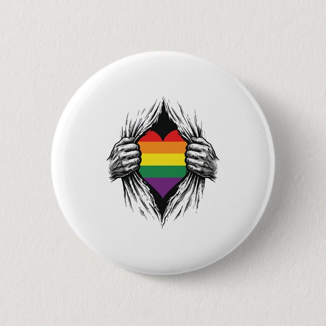 Badge Rond 5 Cm Conception vectorielle de chemise déchirée de fier (Devant)