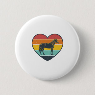Badge Rond 5 Cm Conception vectorielle de cheval de coeur de couch