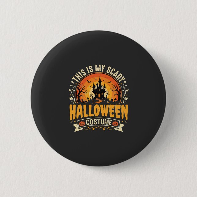 Badge Rond 5 Cm Conception vectorielle de costume effrayant pour H (Devant)
