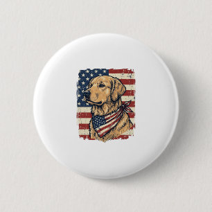Badge Rond 5 Cm Conception vectorielle vintage patriotique de Gold
