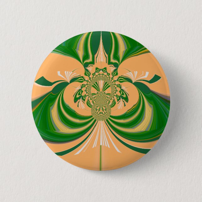 Badge Rond 5 Cm Conception Vert Jaune. (Devant)