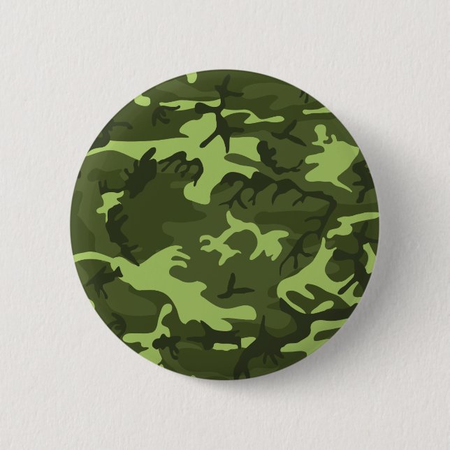 Badge Rond 5 Cm Conception verte de camouflage d'armée (Devant)