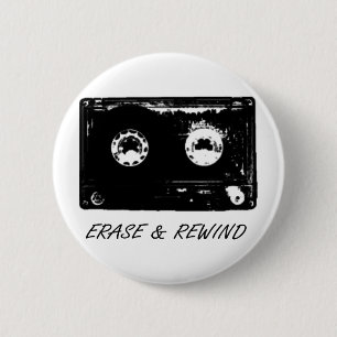 Badge Rond 5 Cm Conception vintage de cassette !