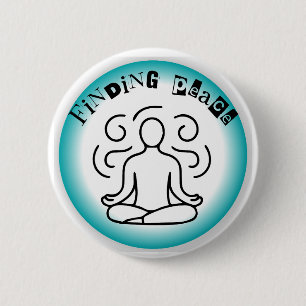Badge Rond 5 Cm Conceptions d'art uniques pour trouver la paix - S