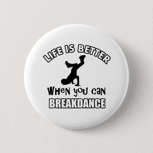 Badge Rond 5 Cm Conceptions de danse de smurf (Devant)