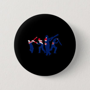 Badge Rond 5 Cm Conceptions de joueur de cricket