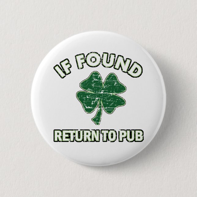 Badge Rond 5 Cm Conceptions de jour de St Patrick frais (Devant)