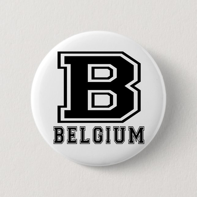 Badge Rond 5 Cm Conceptions de la Belgique (Devant)