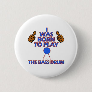 Badge Rond 5 Cm conceptions de musical de tambour bas