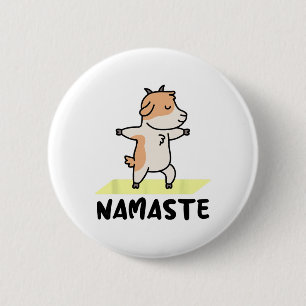 Badge Rond 5 Cm Conceptions drôles d'animaux de yoga - Namaste - C