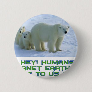 Badge Rond 5 Cm conceptions fraîches d'ours blanc