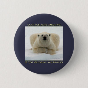 Badge Rond 5 Cm conceptions fraîches d'OURS BLANC ET de