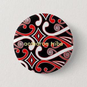 Badge Rond 5 Cm conceptions maories de tribu d'aotearoa