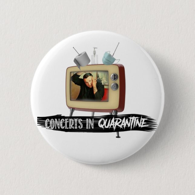 Badge Rond 5 Cm CONCERTS EN QUARANTINE Édition limitée (Devant)