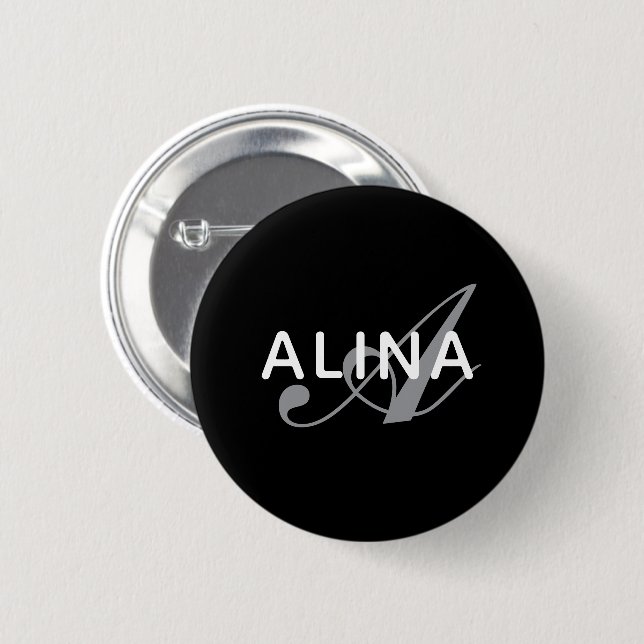 Badge Rond 5 Cm Concevez votre propre conception de monogramme de  (Devant & derrière)
