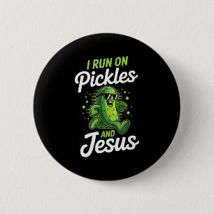 Badge Rond 5 Cm Concombre De Cornichon Drôle Je Rentre En Courant