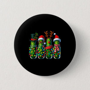 Badge Rond 5 Cm Concombre de Noël Pots de Concombre de Fêtes Père