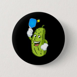 Badge Rond 5 Cm Concombre d'Humour de Pickleball Funny Pickleball 
