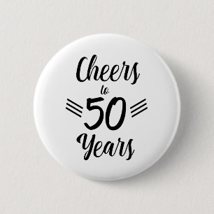 Badge Rond 5 Cm Concours à 50 ans Anniversaire