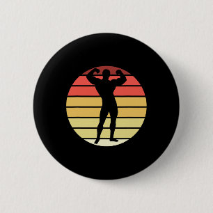 Badge Rond 5 Cm Concours de musculation Moteurs de levage Physiqu