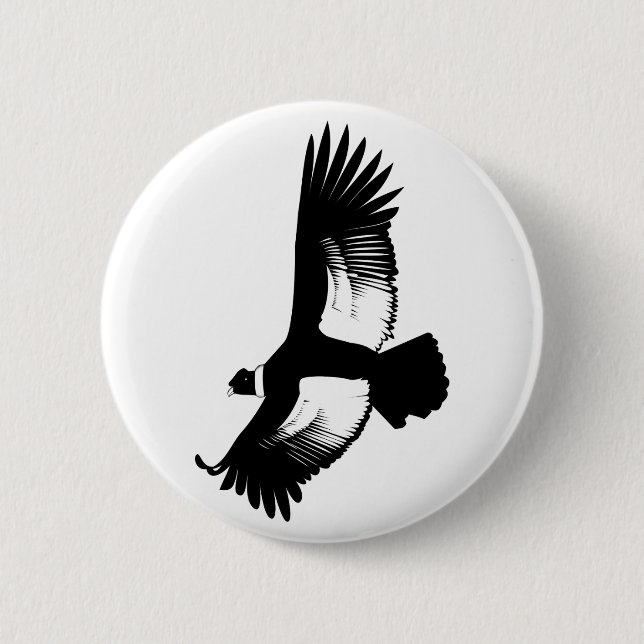 Badge Rond 5 Cm Condor andin volant (Devant)