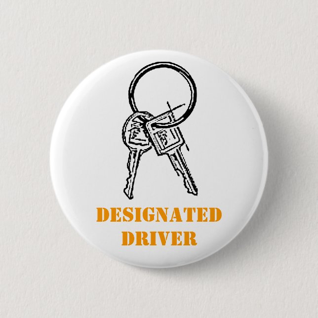 Badge Rond 5 Cm Conducteur indiqué (Devant)