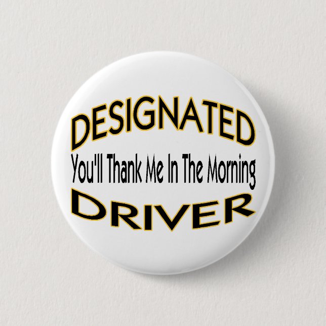 Badge Rond 5 Cm Conducteur indiqué (Devant)