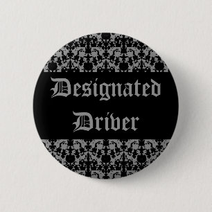 Badge Rond 5 Cm Conducteur indiqué de Goth