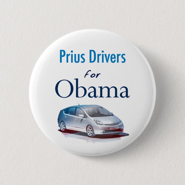 Badge Rond 5 Cm Conducteurs de Prius pour le bouton d'Obama (Devant)