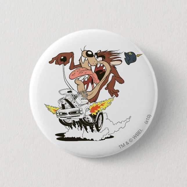 Badge Rond 5 Cm Conduite furieuse TAZ™ (Devant)