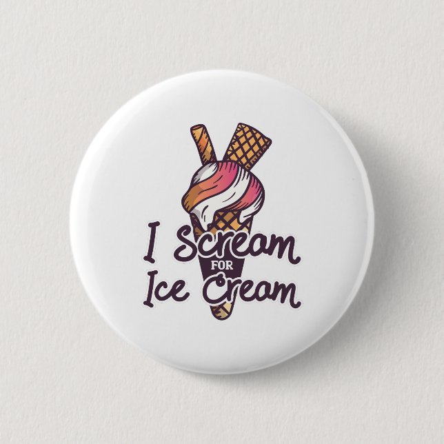 Badge Rond 5 Cm Cône de glace (Devant)