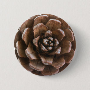 Badge Rond 5 Cm Cône de pin