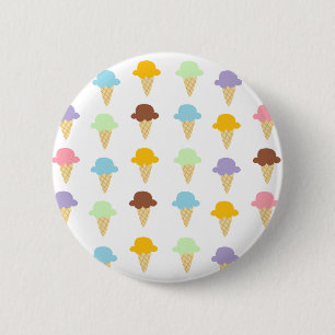 Badge Rond 5 Cm Cônes colorés de glace