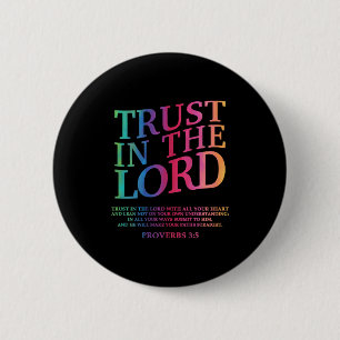 Badge Rond 5 Cm Confiance Dans Le Seigneur Christian Jésus Dieu So