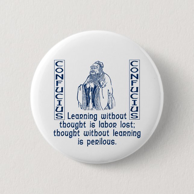 Badge Rond 5 Cm Confucius (Devant)