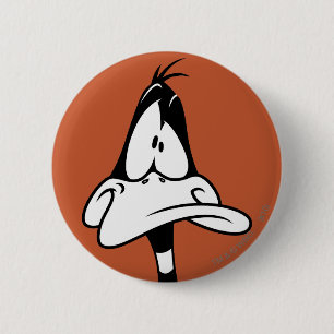 Badge Rond 5 Cm Confused DAFFY DUCK™ Face
