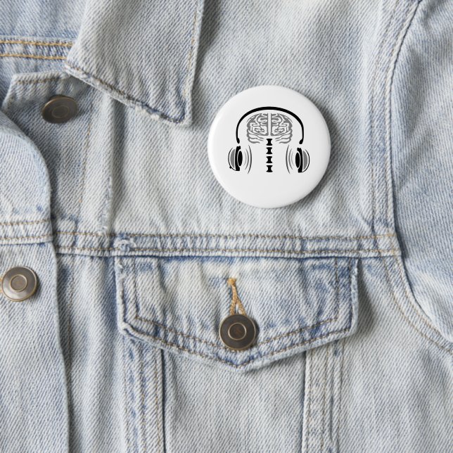 Badge Rond 5 Cm Confusion cérébrale (matière grise) (En situation)