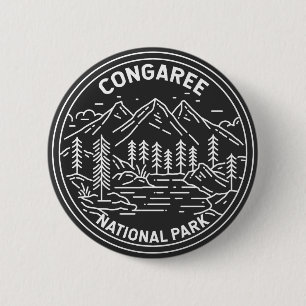 Badge Rond 5 Cm Congaree National Park South Carolina Monoline